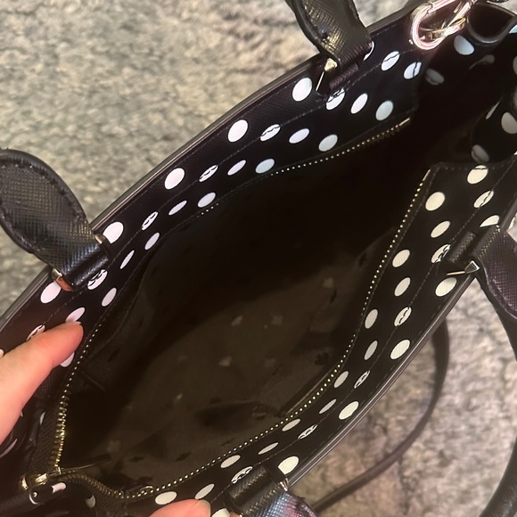 Kate Spade Black and White Polka Dot Satchel - Picture 7 of 11
